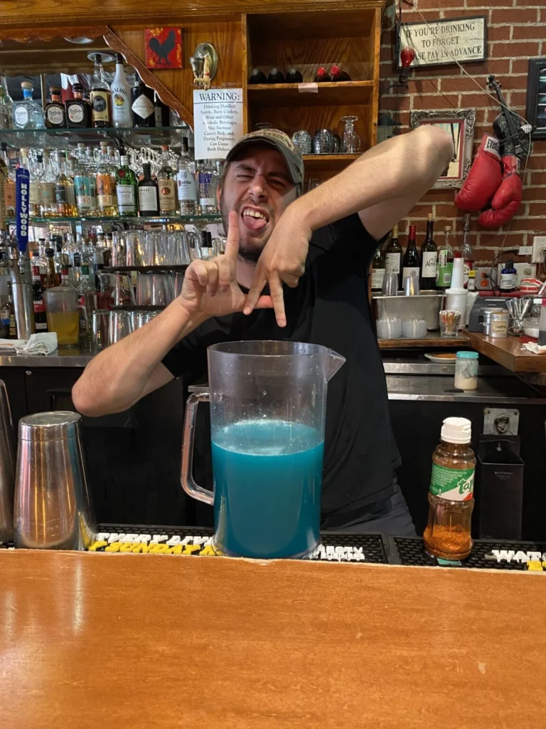 bartender creating drinks